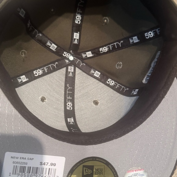 Men Detroit Tigers Olive Green 59Fifty Fitted Hat Size 7 1/8 - Picture 3 of 4